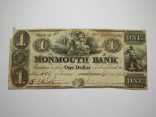 Load image into Gallery viewer, $1 1841 Freehold New Jersey NJ Obsolete Currency Bank Note Bill Monmouth Bank