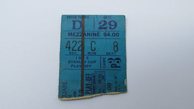 April 17, 1973 New York Rangers Vs Chicago Blackhawks Playoff Hockey Ticket Stub