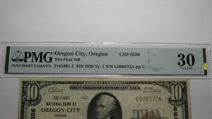 $10 1929 Oregon City Oregon OR National Currency Bank Note Bill #8556 VF30 PMG