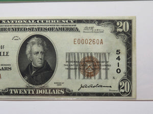 $20 1929 Taylorville Illinois IL National Currency Bank Note Bill Ch #5410 UNC58