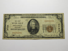 Load image into Gallery viewer, $20 1929 Menasha Wisconsin WI National Currency Bank Note Bill Charter #3724