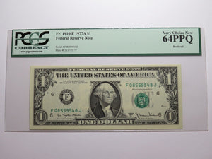 $1 1977 Bookend Atlanta GA Federal Reserve Bank Note Currency Bill PCGS 64PPQ