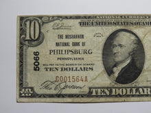 Load image into Gallery viewer, $10 1929 Philipsburg Pennsylvania PA National Currency Bank Note Bill Ch. #5066