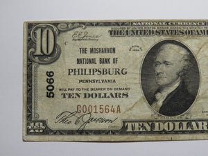 $10 1929 Philipsburg Pennsylvania PA National Currency Bank Note Bill Ch. #5066