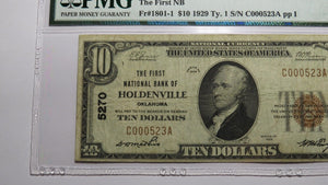 $10 1929 Holdenville Oklahoma OK National Currency Bank Note Bill Ch. #5270 VF25