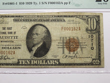 Load image into Gallery viewer, $10 1929 Baudette Minnesota MN National Currency Bank Note Bill Ch. #10710 VF20