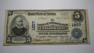 $5 1902 Canajoharie New York NY National Currency Bank Note Bill! Ch. #1257 VF