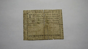 1760 Thirty Shillings North Carolina NC Colonial Currency Bank Note Bill 30s