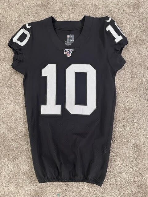 2018 Seth Roberts Oakland Raiders Game Used Worn NFL Football Jersey Photomatch