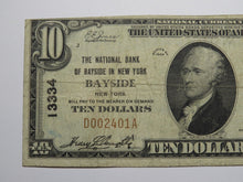 Load image into Gallery viewer, $10 1929 Bayside New York National Currency Bank Note Bill Charter #13334 FINE