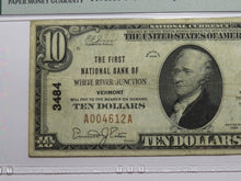 Load image into Gallery viewer, $10 1929 White River Junction Vermont National Currency Bank Note Bill #3484 PMG