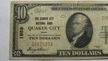 Load image into Gallery viewer, $10 1929 Quaker City Ohio OH National Currency Bank Note Bill Ch. #1989 FINE