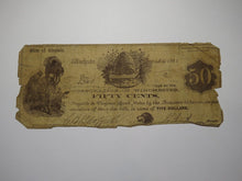 Load image into Gallery viewer, $.50 1861 Winchester Virginia VA Obsolete Currency Bank Note Bill Corp. of Win.