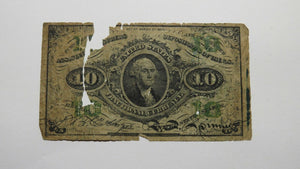 1863 $.10 Third Issue Fractional Currency Obsolete Bank Note Bill 3rd Issue RARE