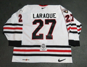 2004 Georges Laraque Brad May & Friends NHL Game Used Worn Signed Hockey Jersey