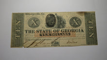 Load image into Gallery viewer, $10 1862 Milledgeville Georgia GA Obsolete Currency Bank Note Bill! State of GA