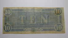 Load image into Gallery viewer, $10 1864 Richmond Virginia Confederate Currency Bank Note Bill T68 VF Condition!