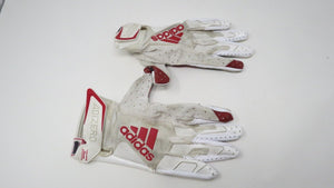 Rutgers Scarlet Knights NCAA Game Used Worn ADIDAS Adizero Football Gloves! XL!
