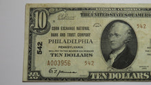 Load image into Gallery viewer, $10 1929 Philadelphia Pennsylvania PA National Currency Bank Note Bill #542 VF