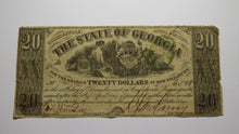 Load image into Gallery viewer, $20 1864 Milledgeville Georgia Obsolete Currency Bank Note Bill State of GA RARE