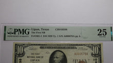 Load image into Gallery viewer, $10 1929 Lipan Texas TX National Currency Bank Note Bill Charter #10598 VF25 PMG