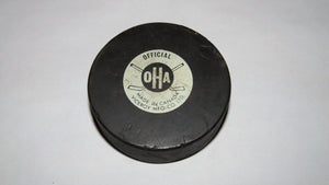 Vintage Burlington Mohawks Game Used OHA Official Viceroy Hockey Puck Ontario