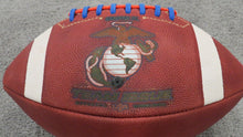 Load image into Gallery viewer, Team Issued Navy Midshipmen &quot;Semper Fi&quot; NCAA College Football Leather Game Ball