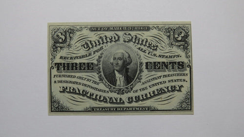 1863 $.03 Third Issue Fractional Currency Obsolete Bank Note Bill 3rd GEM NEW+