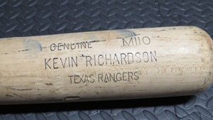 Kevin Richardson Texas Rangers Game Used Louisville Slugger M9 MLB Baseball Bat