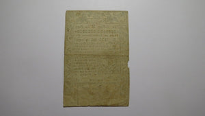 1786 Two Shillings Six Pence Rhode Island Colonial Currency Bank Note Bill 2s6d