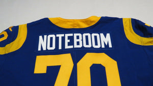Joe Noteboom Los Angeles Rams Super Bowl LIII Media Day Worn Football Jersey! 53