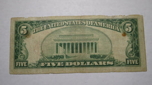 $5 1929 Columbus Mississippi MS National Currency Bank Note Bill Ch. #10738 RARE