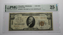 Load image into Gallery viewer, $10 1929 Chandler Oklahoma OK National Currency Bank Note Bill Ch #5354 VF25 PMG