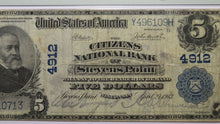 Load image into Gallery viewer, $5 1902 Stevens Point Wisconsin National Currency Bank Note Bill Ch. #4912 PMG