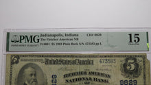 Load image into Gallery viewer, $5 1902 Indianapolis Indiana National Currency Bank Note Bill Ch. #9829 F15 PMG