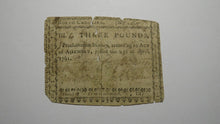 Load image into Gallery viewer, 1761 Three Pounds North Carolina NC Colonial Currency Note Bill! RARE Issue!