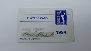 1994 Payne Stewart PGA Tour Players Tour Card! Signed and Match/Tour Used
