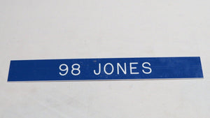 1994 Jimmie Jones Los Angeles Rams Game Used NFL Locker Room Nameplate! Miami
