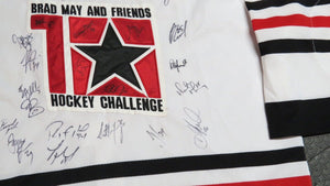 2004 Georges Laraque Brad May & Friends NHL Game Used Worn Signed Hockey Jersey