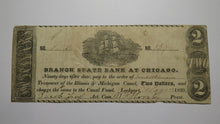 Load image into Gallery viewer, $2 1839 Chicago Illinois IL Obsolete Currency Bank Note Bill! Branch State Bank