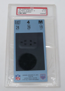 1991 Super Bowl XXV New York Giants Vs. Buffalo Bills NFL Ticket Stub! PSA 6