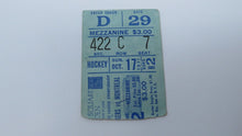Load image into Gallery viewer, October 17, 1971 New York Rangers V Montreal Canadiens Hockey Ticket Stub Dryden