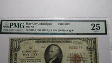 Load image into Gallery viewer, $10 1929 Bay City Michigan MI National Currency Bank Note Bill Ch. #13622 VF25