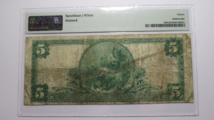 $5 1902 Teague Texas TX National Currency Bank Note Bill Charter #13067 F15 PMG