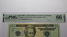 Load image into Gallery viewer, $20 2009 Serial Number 100 Federal Reserve Bank Note Bill Serial Near Solid #