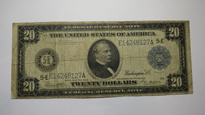 $20 1914 Richmond Federal Reserve Large Bank Note Bill Blue Seal! BEP Ink Error