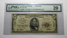 Load image into Gallery viewer, $5 1929 Leesburg Florida FL National Currency Bank Note Bill Ch. #11038 VF20 PMG