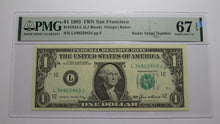 Load image into Gallery viewer, 2 $1 1985 &amp; 1999 Matching Radar Serial Numbers Federal Reserve Bank Note Bills