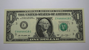 2 $1 & $5 2003 Matching Fancy Serial Numbers Federal Reserve Bank Note Bills UNC