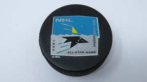 1995 NHL All Star Game Official Collectible Trench Vintage Hockey Puck San Jose